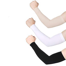 Load image into Gallery viewer, UV Protection Cooling Arm Sleeves Sun Sleeves Arm Cover for Women &Girls&Adult&Youth&Men Cycling, Running,Golf,Outdoor Tattoos Arm Warmer -Black,White,Beige