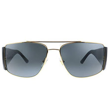 Load image into Gallery viewer, Versace VE 2163 100287 Gold Metal Aviator Sunglasses Grey Lens