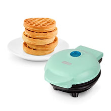 Load image into Gallery viewer, Dash Mini Waffle Maker Machine for Individuals, Paninis, Hash Browns, & Other On the Go Breakfast, Lunch, or Snacks, with Easy to Clean, Non-Stick Sides, White Waffle 4 Inch
