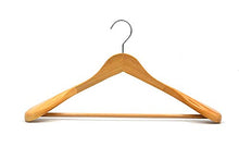 Load image into Gallery viewer, SUNTRADE Wide Shoulder Wooden Suit/Coat Hanger,Wood Coat Dress, Jacket, Heavy Clothes,Pant Hanger (Beige)