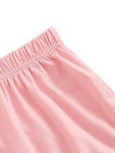 Load image into Gallery viewer, SheIn Women's Solid Print Cami Crop Top and Shorts Pajamas Set Medium Plain Pink