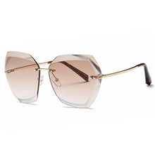 Load image into Gallery viewer, AEVOGUE Sunglasses For Women Oversized, Gold&brown, Size One Size Fits All