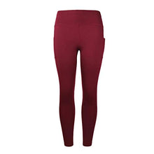 Load image into Gallery viewer, Atezch Women's Yoga Pants with 2 Pockets, Non See-Through High Waist Tummy Control 4 Way Stretch Leggings for Fitness Sports Running (Wine, S)