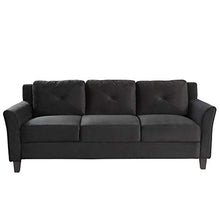 Load image into Gallery viewer, 3 Piece Chair Loveseat Sofa Set, Harper & Bright Designs Living Room 3 Piece Sofa Couch Set, 3 Seats Loveseat Single Chair Sectional Sofa Set Ship from USA Warehouse, Arrive in 3 Days (Black)