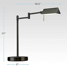 Load image into Gallery viewer, O'Bright LED Pharmacy Floor Lamp and Table Lamp Bundle, 12W LED, Full Range Dimming, 360 Degree Swing Arms, Reading Lamp, Task Lamp for Craft Work and Sewing, Black