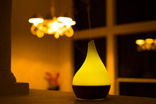 Load image into Gallery viewer, XBrand Bamboo/Glass Aromatherapy Essential Oil Diffuser & Color Changing Mist Humidifier, 10 Inch Tall, Brown & White