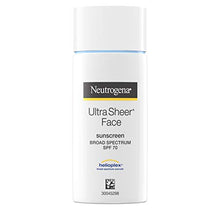 Load image into Gallery viewer, Neutrogena Ultra Sheer Liquid Daily Facial Sunscreen with Broad Spectrum SPF 70, Non-Comedogenic, Oil-Free & PABA-Free Weightless UVA/UVB Sun Protection, 1.4 fl. oz