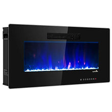 Load image into Gallery viewer, Tangkula 36" Recessed Electric Fireplace, in-Wall & Wall Mounted Electric Heater, Remote Control, Touch Screen, Adjustable Flame Color, Speed and Brightness, 750 W - 1500 W (36")
