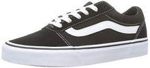 Load image into Gallery viewer, Vans Women's WM Ward Sneaker, Black ((Suede/Canvas) Black/White Iju), 7
