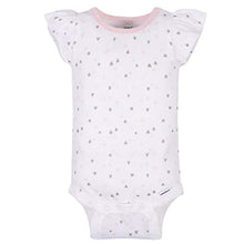 Load image into Gallery viewer, GERBER Baby Girls 4-Pack Short Sleeve Onesies Bodysuits, Pink Bunnies, 0-3 Months