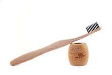 Load image into Gallery viewer, Knotty Brush Bamboo Toothbrush with Soft Bamboo Charcoal/Nylon Bristles - Natural, Eco-friendly, Plant-Based, Vegan - Adult Size - 4 Pack