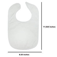 Load image into Gallery viewer, Neat Solutions 2-Ply Knit Terry Solid Color Feeder Bibs in White - 10 Pack