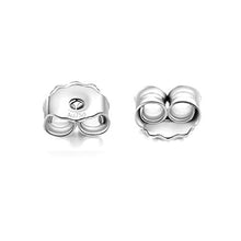 Load image into Gallery viewer, Earring Backs 18K Gold/White Gold/Rose Gold Earring Backings Hypoallergenic Butterfly Ear Extra Post Findings Safety for Studs (18K white gold earring backs)