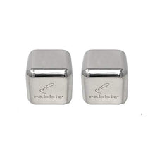 Load image into Gallery viewer, Rabbit Whiskey and Beverage Jumbo Chilling Stones Set, Chrome
