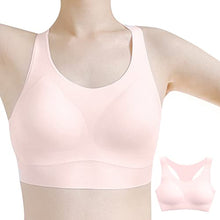 Load image into Gallery viewer, YACCA Girls Training Bra-Racerback Sports Seamless Bras for Girls,Teen Bra with Removable Mini-A Cup Pad (Pink)