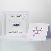 Load image into Gallery viewer, Lapis Lazuli Necklace Sterling Silver Dainty Choker Necklace for Women Crystals Healing Gem Stones Necklace as Handmade Spiritual Gifts Dark Blue Gemstone Bead Necklace as Jewelry Gift for Girls