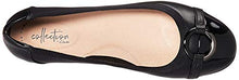Load image into Gallery viewer, Clarks Women's Gracelin Wind Dress Flat Ballet, Black Leather/Synthetic, 60 M US