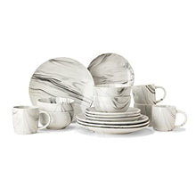 Load image into Gallery viewer, American Atelier Piper Round Dinnerware Set – 16-Piece Stoneware Collection w/ 4 Dinner Salad Plates, 4 Bowls & 4 Mugs – Unique Gift Idea for Any Special Occasion or Birthday, Gray