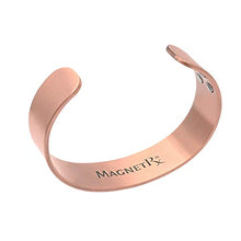 Load image into Gallery viewer, MagnetRX® Pure Copper Magnetic Bracelet - Arthritis Pain Relief & Carpal Tunnel Magnetic Therapy Copper Bracelets - Adjustable Wide Copper Cuff Bracelet with 12 Magnets (Brushed Copper, M/L)
