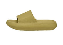 Load image into Gallery viewer, Cushionaire Women's Feather recovery slide sandals with +Comfort, Yellow 7