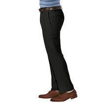 Load image into Gallery viewer, Haggar Men's Cool 18 Pro Straight Fit Flat Front Superflex Waistband Pant, Black, 42Wx30L