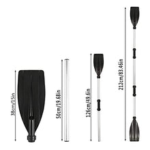 Load image into Gallery viewer, zhgzhzwlf Boat Oars Telescopic Paddle Detachable Combo Dual Purpose Long Oars 49in Extendable Aluminum Marine Oar to 83in for All Kinds of Kayak and Boat 1 Pair