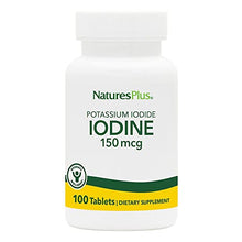 Load image into Gallery viewer, NaturesPlus Potassium Iodide - 150 mcg , 100 Vegan Tablets - Thyroid Support Supplement , Supports Respiratory Health - Vegetarian , Gluten Free - 100 Servings