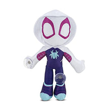 Load image into Gallery viewer, Spidey and His Amazing Friends Web Clinger Ghost-Spider Plush - 9” Poseable Plush with Suction Cups - Sticks to Walls, Windows & More