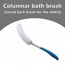 Load image into Gallery viewer, MagiDeal Vinyl Quote Me Long Anti-Slip Curve Handled Bath Body Brush, Easy Reach for Seniors, Suitable for Elderly/Pregnant Aid Bathing & Shower, Blue, 15.35"