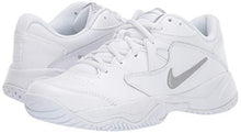 Load image into Gallery viewer, Nike Women's Court Lite 2 Tennis Shoe, White/Metallic Silver-White, 8.5 Regular US