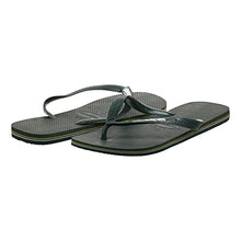 Load image into Gallery viewer, Havaianas Women's Brazil Logo Flip Flop Sandal, Olive Green, 9-10
