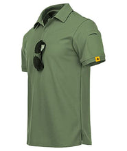 Load image into Gallery viewer, Men's Golf Polo Shirt Short Sleeve Tactical Shirts Casual Tennis T-Shirt 012-Green L