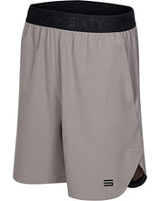 Load image into Gallery viewer, Dry FIT Gym Shorts for Men - Mens Workout Running Shorts - Moisture Wicking with Pockets and Side Hem Smoke Grey