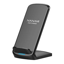 Load image into Gallery viewer, NANAMI Upgraded Fast Wireless Charger,Qi-Certified Wireless Charging Stand Compatible Samsung Galaxy S21 S20 S10 S9 S8/Note 20 Ultra/10/9 & Qi Phone Charger for iPhone 13/12/SE 2020/11/XR/XS Max/X/8