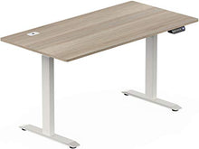 Load image into Gallery viewer, SHW 55-Inch Large Electric Height Adjustable Computer Desk, 55 x 28 Inches, Oak
