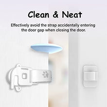 Load image into Gallery viewer, Neobay Adjustable Cat Door Strap with Silicone Door Stopper(Blue), Alternative of Interior Cat Door and Cat Gates. Simplest Way to Keep Dog Out of Litter Box and Cat Feeder.