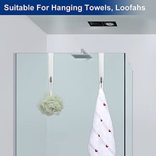 Load image into Gallery viewer, BSKSSK Shower Door Hooks, 7.5 Inches Over The Door Towel Hooks Hanger Extended for Bathroom Frameless Glass Door, Robe Sponge Bath Hook Stainless Steel Silver 2 Pack