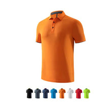 Load image into Gallery viewer, MAXERIA Dry Fit Polo Shirts for Men Short Sleeve Sport Mens Moisture Wicking Shirts Pique Jersey Stretch Golf Shirts for Men Orange