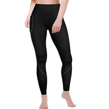 Load image into Gallery viewer, Women Weight Loss Hot Neoprene Sauna Sweat Pants with Side Pocket Workout Thighs Slimming Capris Leggings Body Shaper (Full Length Black, 2XL)