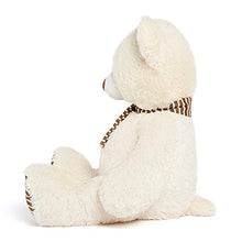 Load image into Gallery viewer, Muiteiur Giant Teddy Bear Cute White Teddy Bear Stuffed Animal Super Soft Scarf Teddy Bear Gifts for Girlfriend Kids, 29.5 Inches