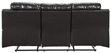Load image into Gallery viewer, Signature Design by Ashley - Kempten Contemporary Faux Leather Reclining Sofa - Pull-Tab Reclining - Black