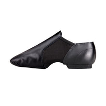 Load image into Gallery viewer, Linodes Leather Jazz Shoe Slip On for Girls and Boys (Toddler/Little Kid/Big Kid) Black 12M Little Kid