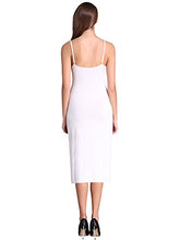 Load image into Gallery viewer, MSBASIC Women's Adjustable Spaghetti Straps Long Cami Slip Dress (X-Large, White)
