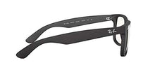 Load image into Gallery viewer, Ray-Ban Unisex-Adult RB4165 Justin Everglasses, Rubber Black/Clear, 55 mm