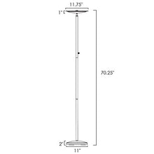 Load image into Gallery viewer, Kira Home Horizon 70" Modern LED Torchiere Floor Lamp (36W, 250W eq.), Glass Diffuser, Dimmable, Timer and Wall Switch Compatible, Adjustable Head, 3000k Warm White Light, Brushed Nickel Finish