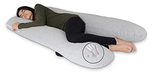 Load image into Gallery viewer, Milliard U Shaped Total Body Support Pillow Memory Foam with Washable Cover- 54 Inch (Cool Grey)