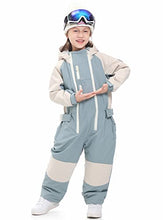 Load image into Gallery viewer, BUMDEEP Kid's Girls Boys One Pieces Ski Suits Jumpsuits Snowsuits Snowboard Waterproof Jackets (Blue ,130cm)