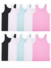 Load image into Gallery viewer, Fruit of the Loom Girls' Undershirts (Camis & Tanks), Tank-10 Pack-Assorted, Medium