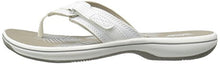 Load image into Gallery viewer, Clarks Women's Breeze Sea Flip Flop, New White Synthetic, 9 B(M) US