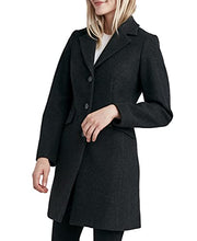 Load image into Gallery viewer, LAUNDRY BY SHELLI SEGAL Women's Faux Wool Coat with Notch Collar, Carbon, Medium